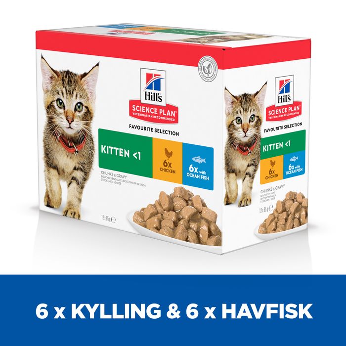 Kitten Healthy Dev., menu pou kylling & fisk 12 x 85 g