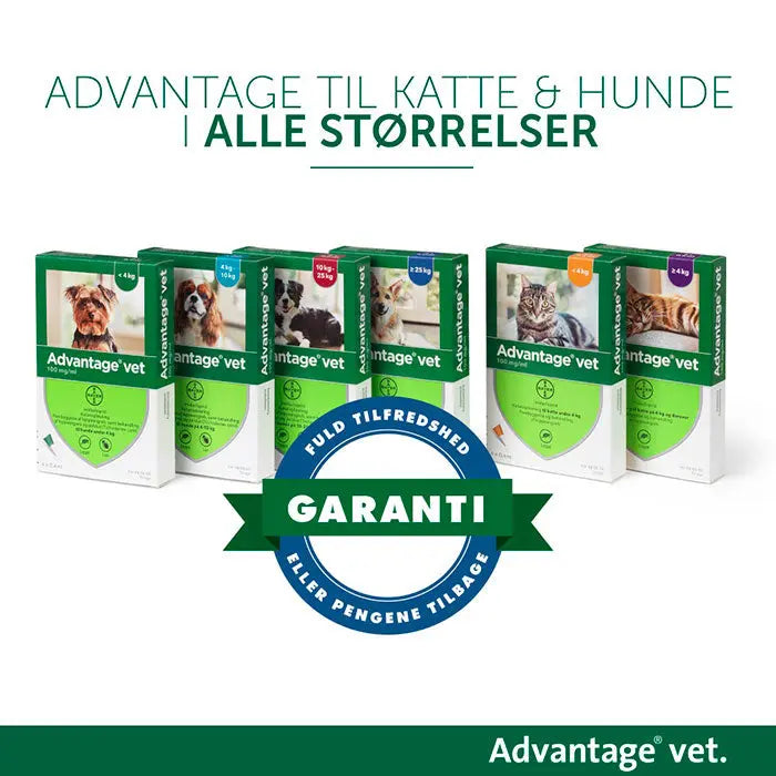 ADVANTAGE VET Loppemiddel hund over 25 kg - 4x4,0 ml