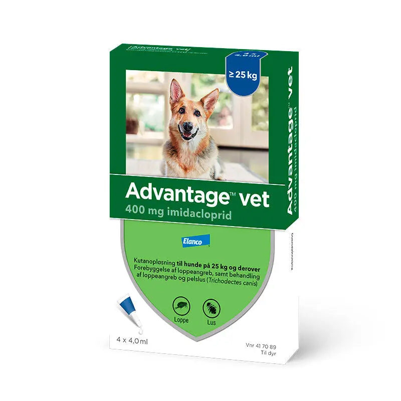 ADVANTAGE VET Loppemiddel hund over 25 kg - 4x4,0 ml