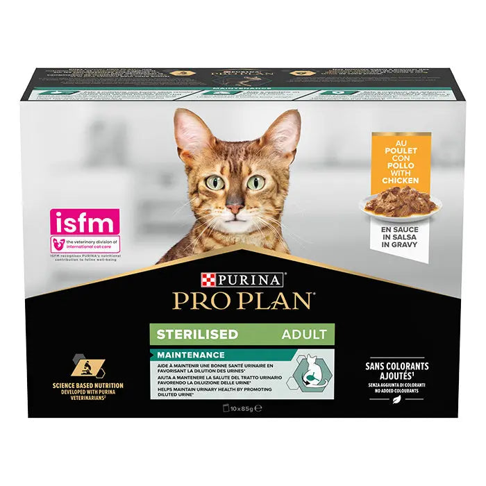 Adult Sterilised, menu pouch kylling 10x85 g