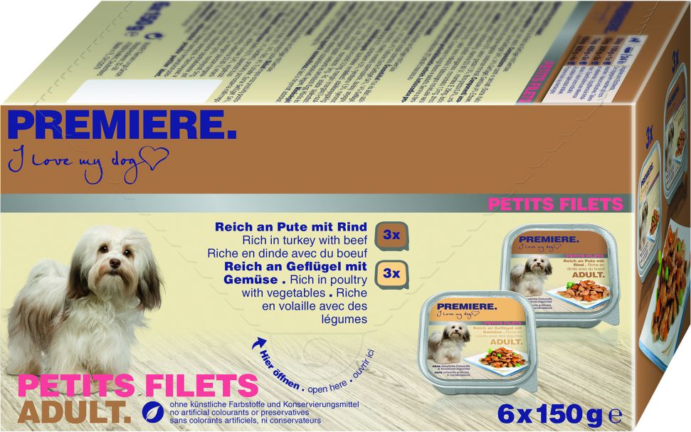 Adult Petit Paté3 slags kød 6 x 150 g