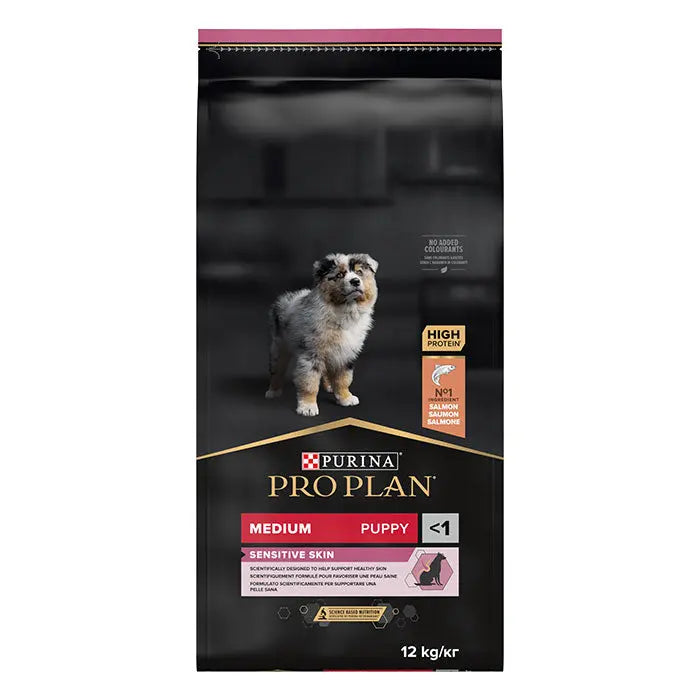 Puppy Medium Sensitive Skin Laks 12 kg