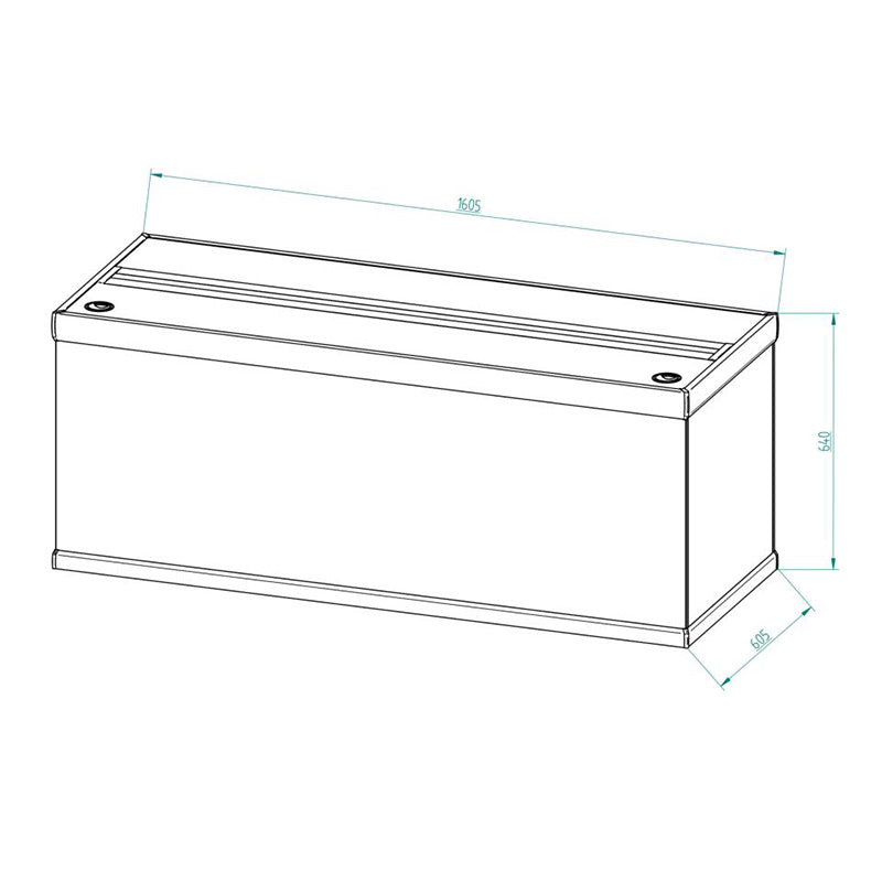Akvarium Fusion 576 l, 160x60x60 cm alu