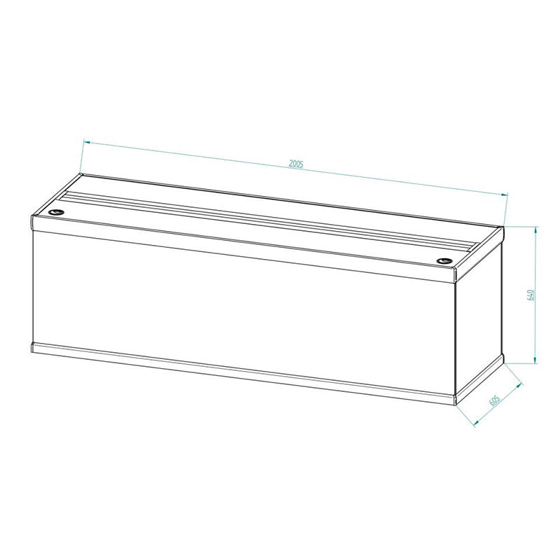 Akvarium Fusion 720 l, 200x60x60 cm alu