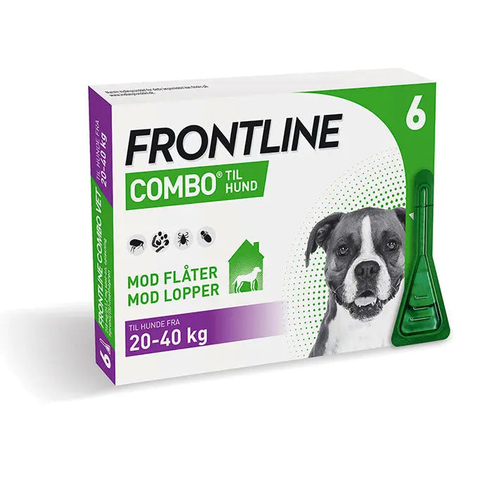 FRONTLINE Flåt- & Loppemiddel Combo vet hund 20-40 kg - 6x2,68 ml