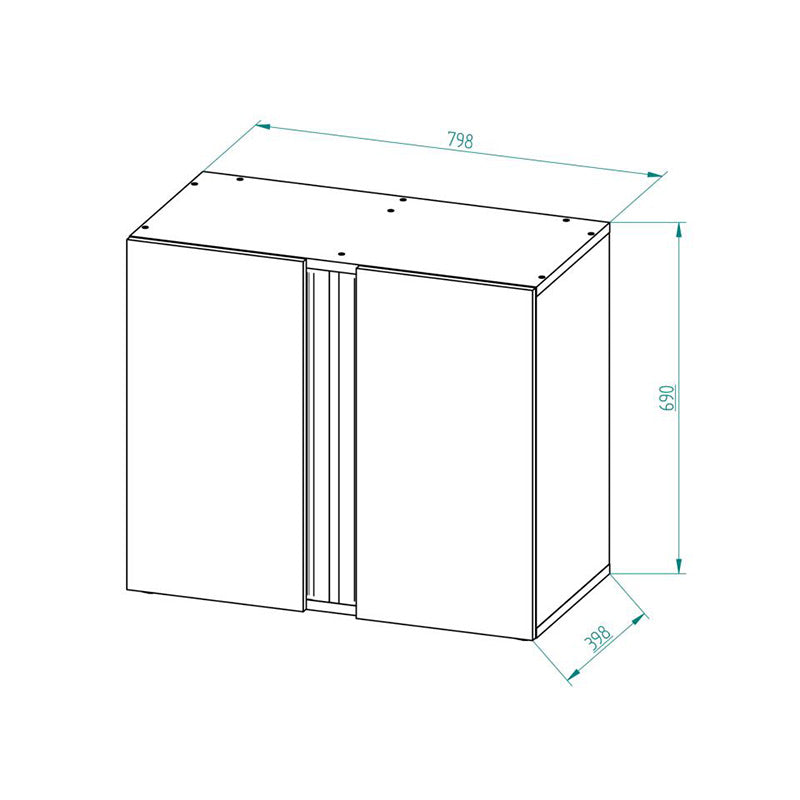 Kabinet Fusion 80x40x69 cm hvid