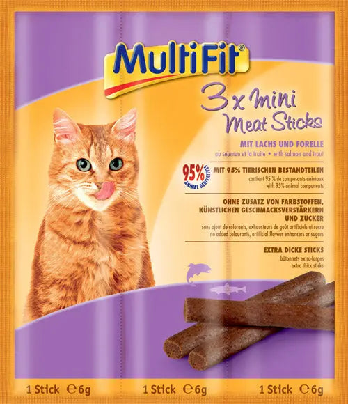 Mini Meat Sticks laks & forel 3x6 g