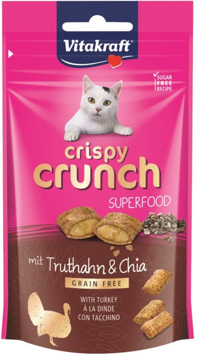 Crispy Crunch Superfoodmed kalkun og chiafrø 60 g
