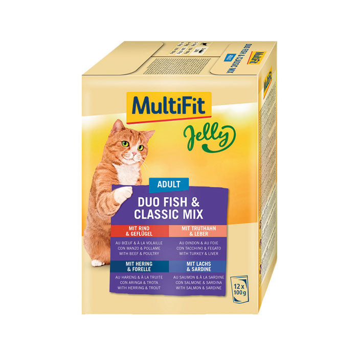 Adult Jelly Duo, menuboks fisk & classic mix 12x100 g