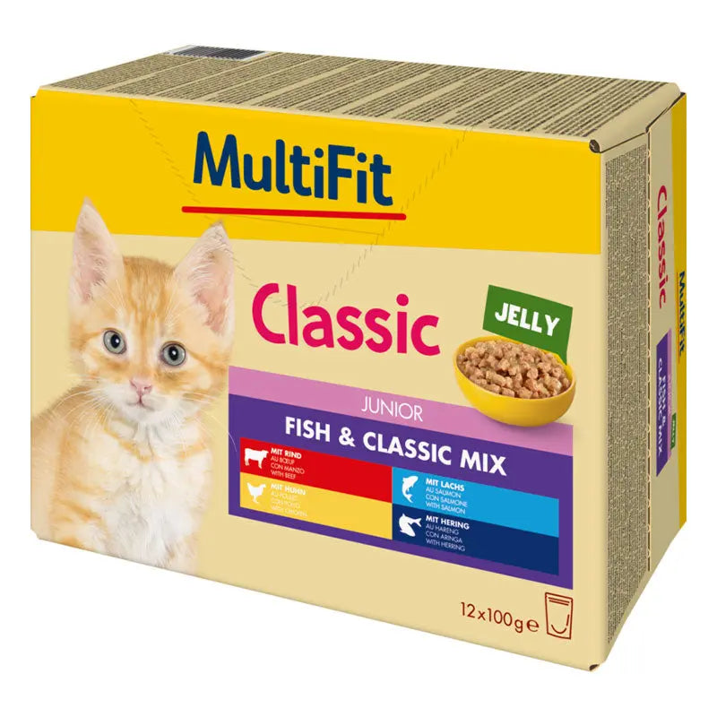 Junior Jelly, menuboks fisk & classic mix 12x100 g