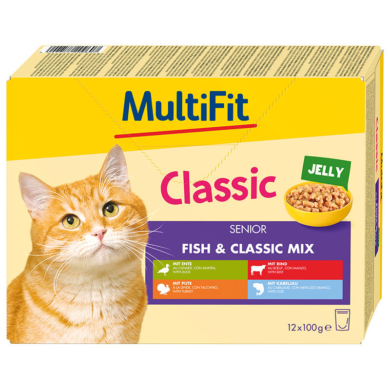 Senior Jelly, menuboks fisk & classic mix 12x100 g