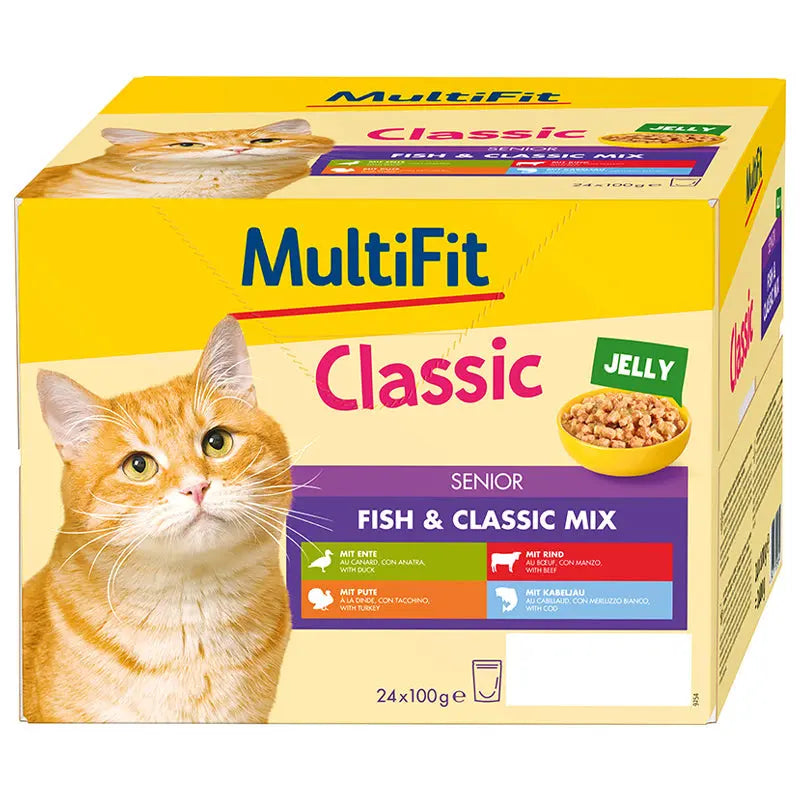 Senior Jelly, menuboks fisk & classic mix 24 x 100 g
