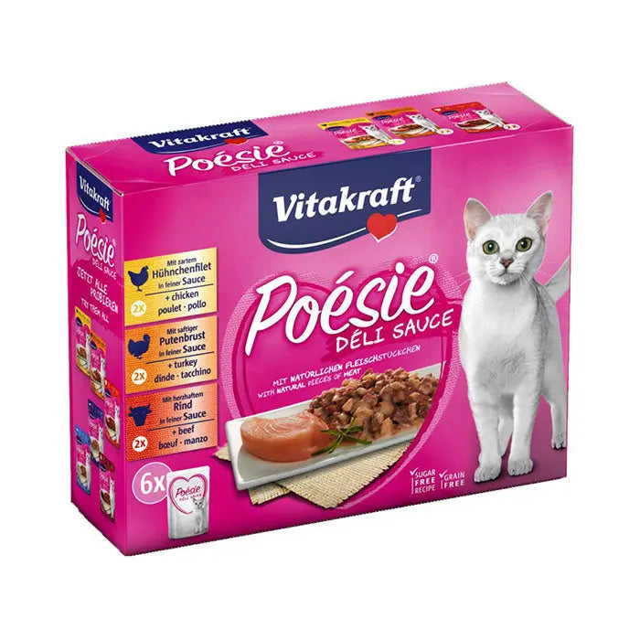 Adult Poésie Déli Sauce, menu 3 varianter 6x85 g