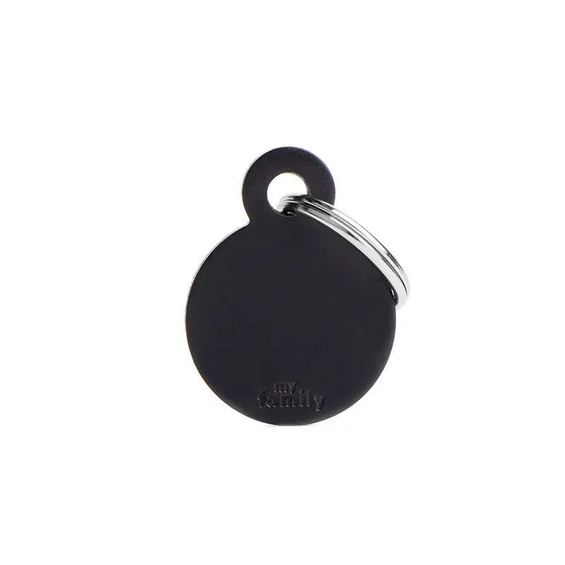 Navnetegn cirkel small 2,85x2,15 cm sort