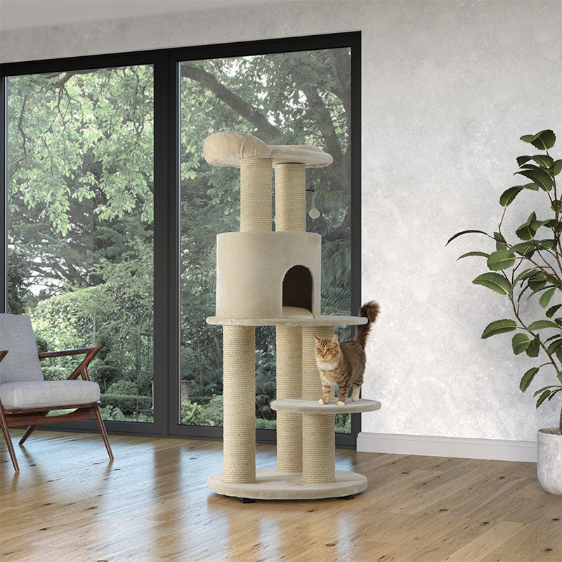 Kradsetræ Rune75x75x166 cm beige