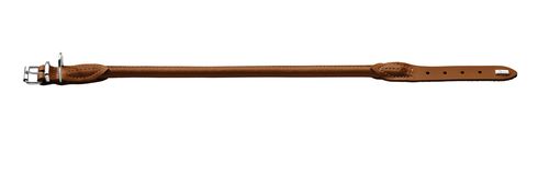 Læder rund halsbånd Elg 41-46cm, 10mm bred Cognac
