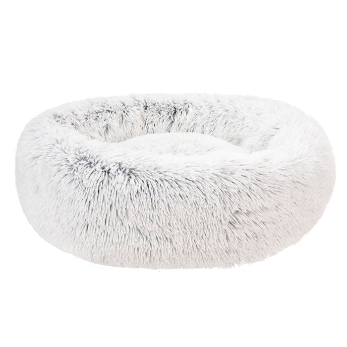Hundeseng Fluffy L Ø100,5 cm lysegrå