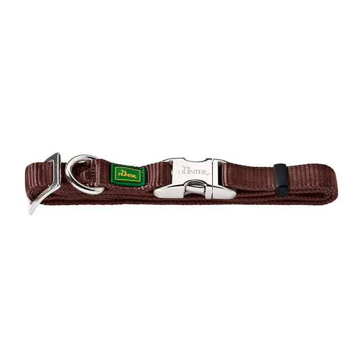 Nylonhalsbånd Alu-Strong Basic L 40-55 cm brun