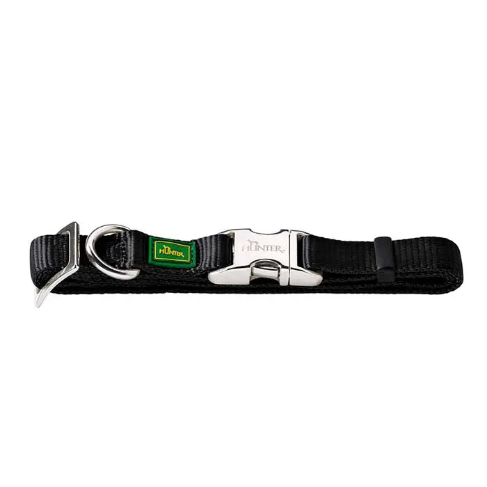 Nylonhalsbånd Alu-Strong Basic XL 46-65 cm sort