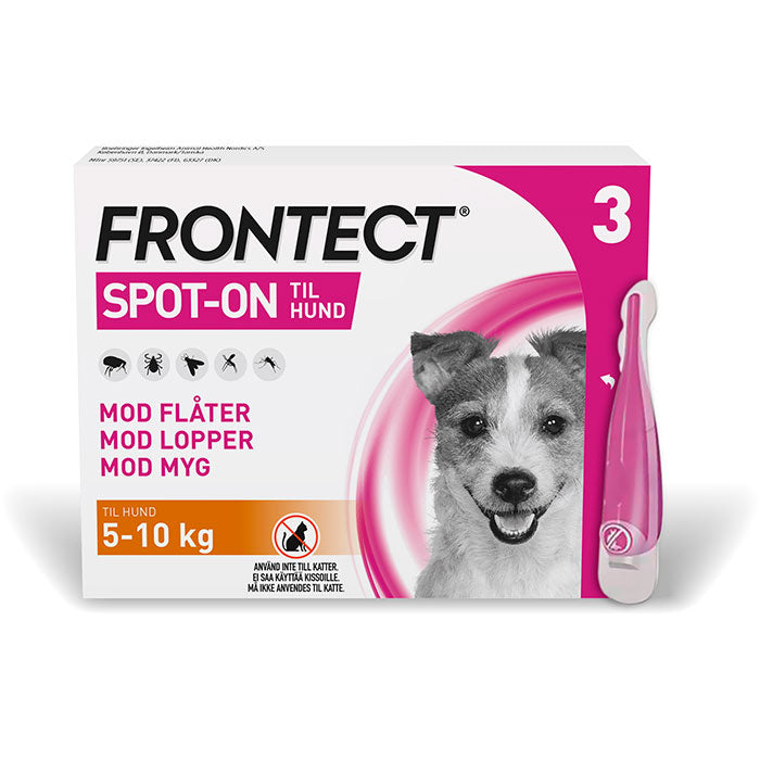 FRONTECT Flåt-, mygge- & loppemiddel Spot-on hund 5-10 kg - 3x1 ml