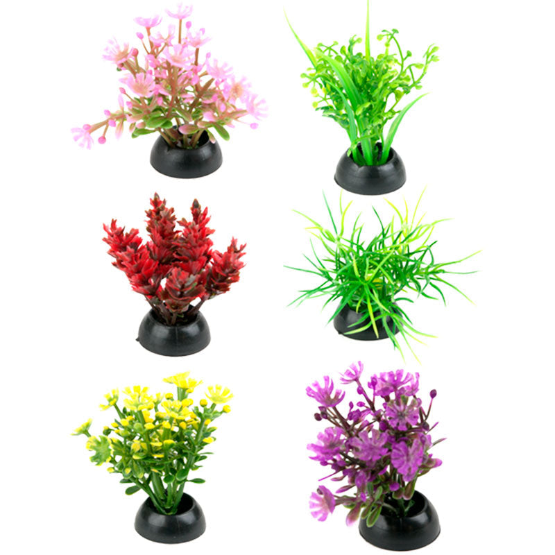 Akvariedek. Plastikplanter 6 stk 1,27x1,27x5,08 cm