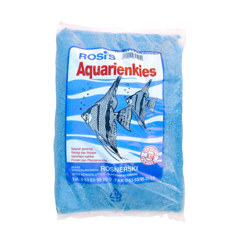 Akvariegrus 5 kg / 2-3 mm blå