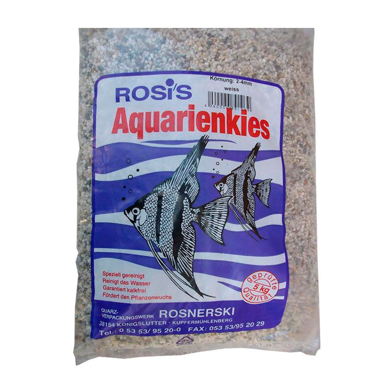 Akvariegrus 5 kg / 2-4 mm hvid