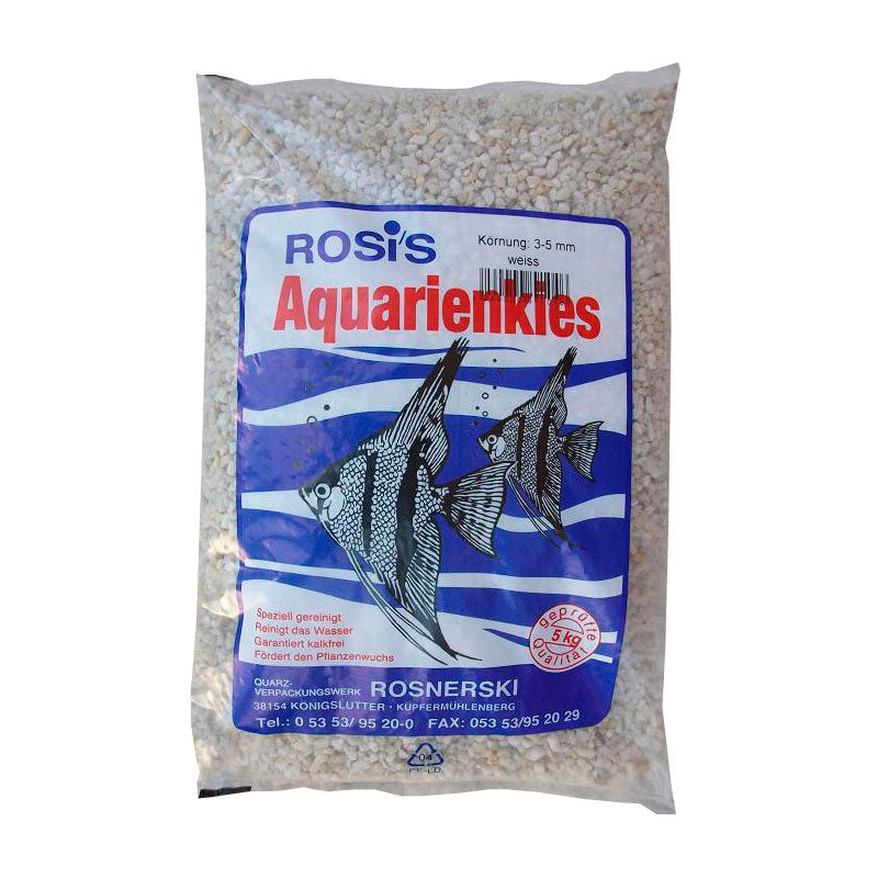 Akvariegrus 5 kg / 3-5 mm hvid