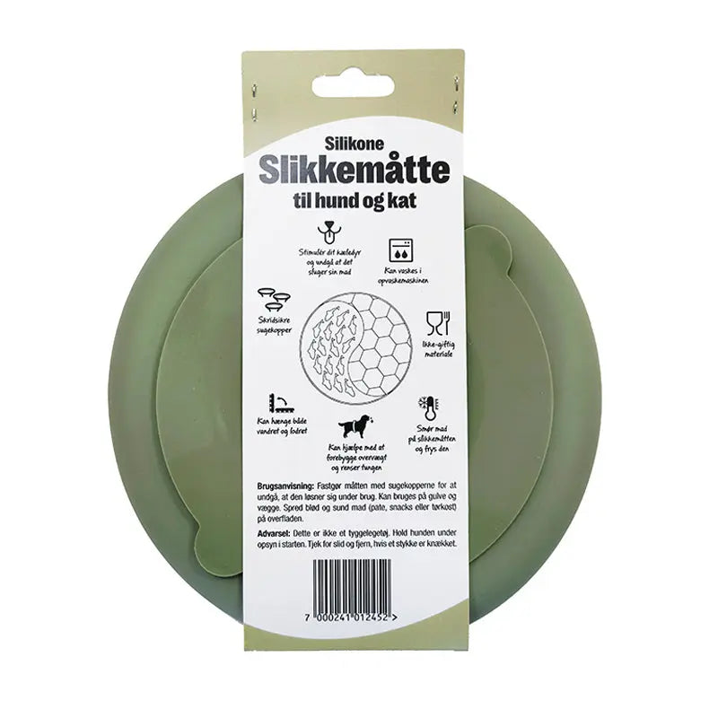 Slikkemåtte 2i1 28x26,5 cm grøn