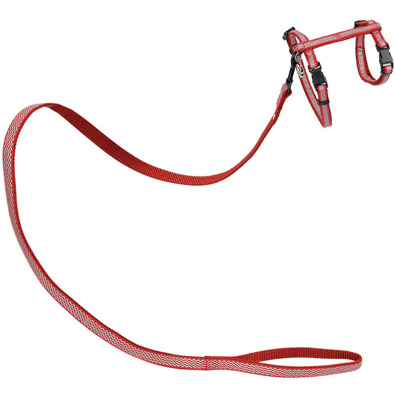 Nylonsele + line m/refleksS/L 29-50 cm rød