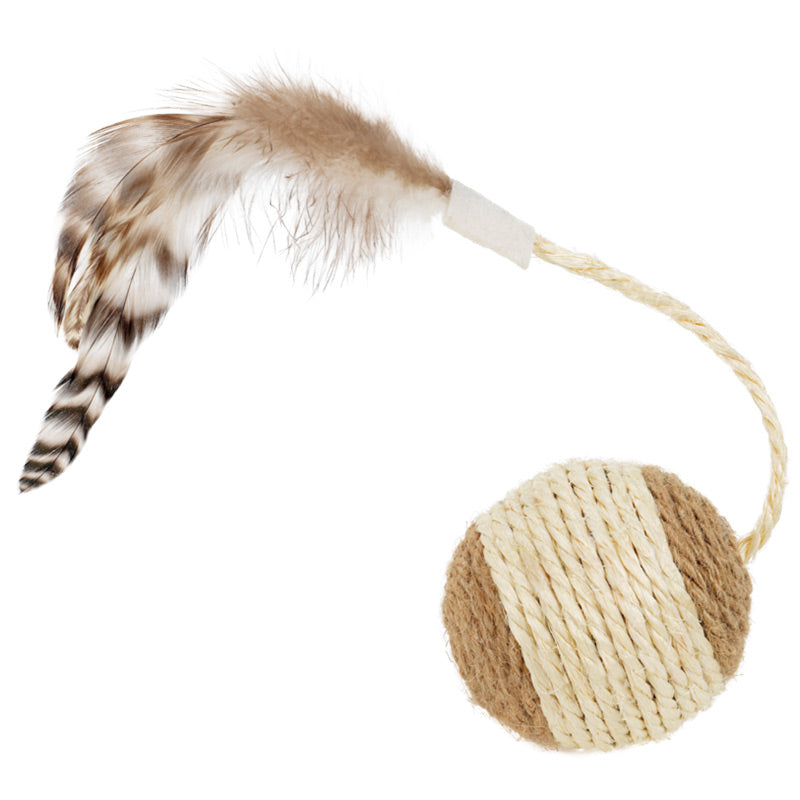 Sisal boldm/fjer 26x6 cm
