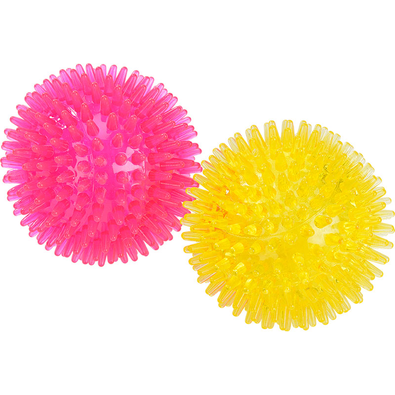 TPR bold m/knopper ca. 6 cm gul/pink