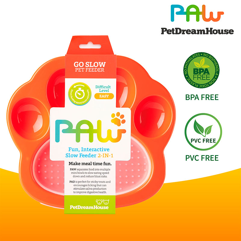 Slow Feeder Lick Pad Mini 20x18x3,2 cm orange
