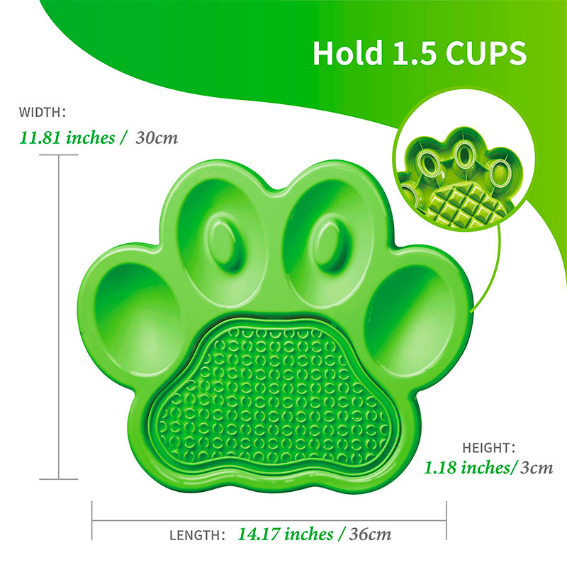 Slow Feeder Lick Pad 36x30x3 cm grøn
