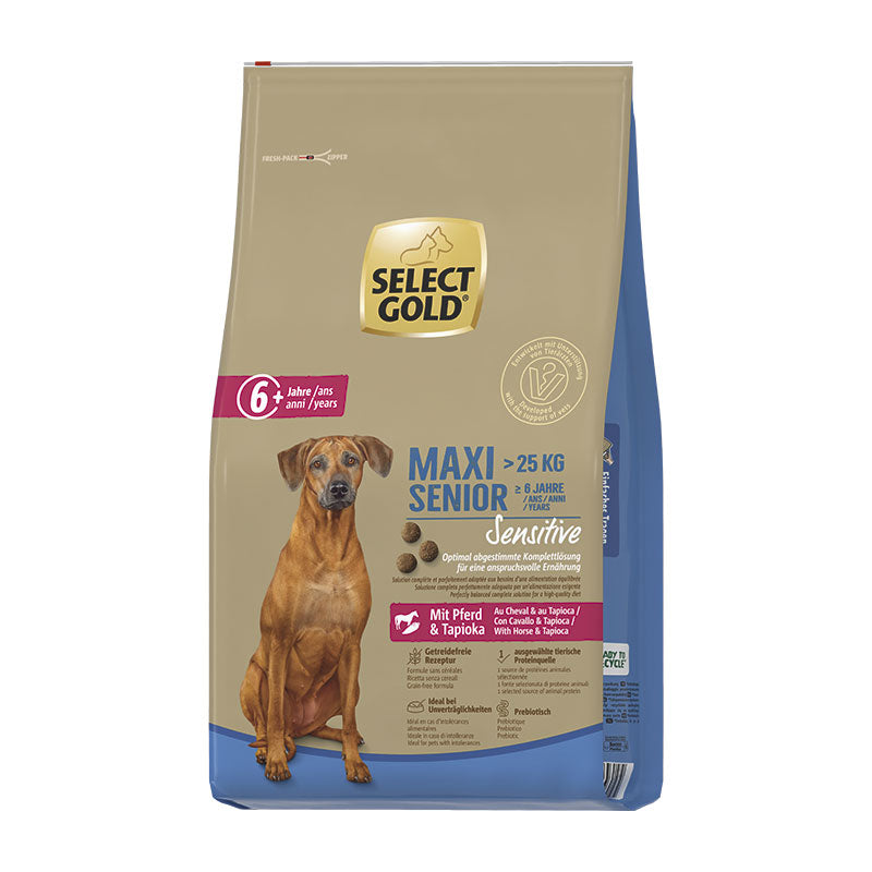 Senior Sensitive Maxi hest, tapioka 12 kg