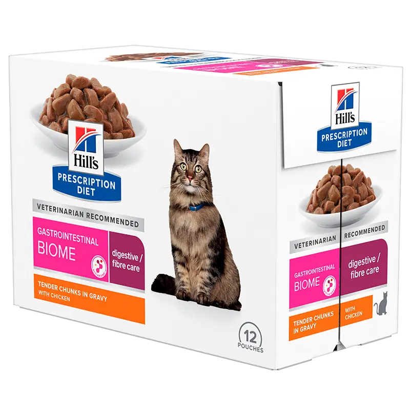 Diætetisk Feline GI Biome kylling 12x85 g