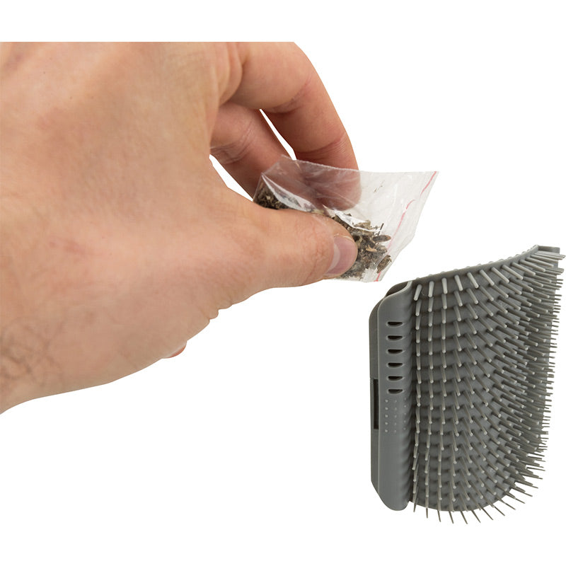 Massage børste til hjørne 8x13 cm grå