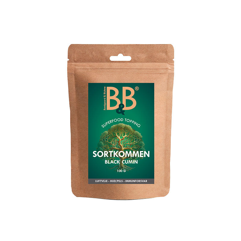 Sortkommen 100 g.