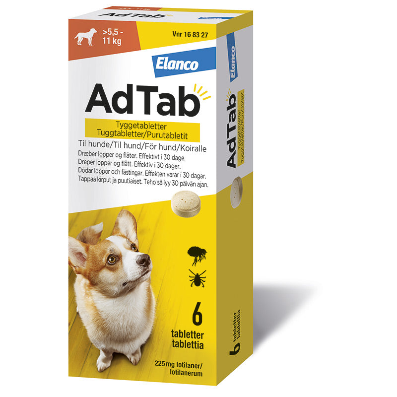 Flåt- & loppemiddel tabletter hund 5,5-11 kg - 6 tabletter