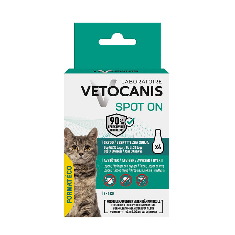 Anti-parasitmiddel Spot-on kat 3-6 kg - 4x1,2 ml