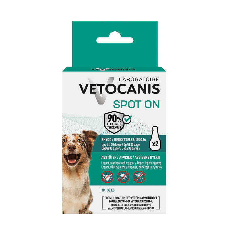 Anti-parasitmiddel Spot-on hund M 10-30 kg - 2x3 ml